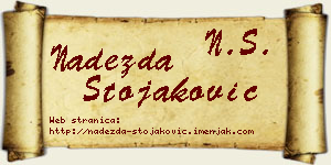 Nadežda Stojaković vizit kartica